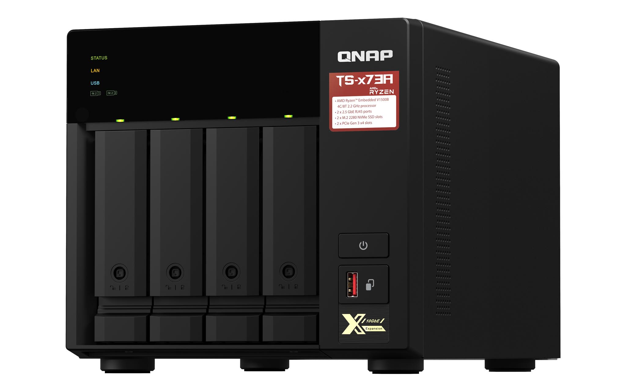 QNAP TS-473A-8G 4 Bay, Thiết Bị Lưu Trữ NAS QNAP TS-473A-8G Chính Hãng
